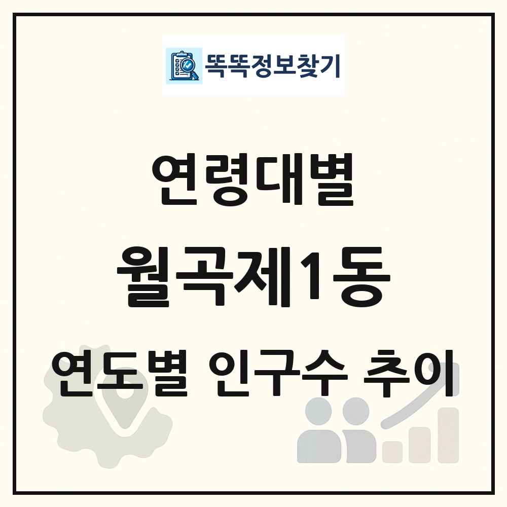 월곡제1동 생애주기별 인구수 링크 그림